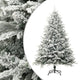 Vidaxl Kunstkerstboom con fiocchi di neve 150 cm PVC e pe verde
