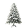 Vidaxl Kunstkerstboom con fiocchi di neve 150 cm PVC e pe verde