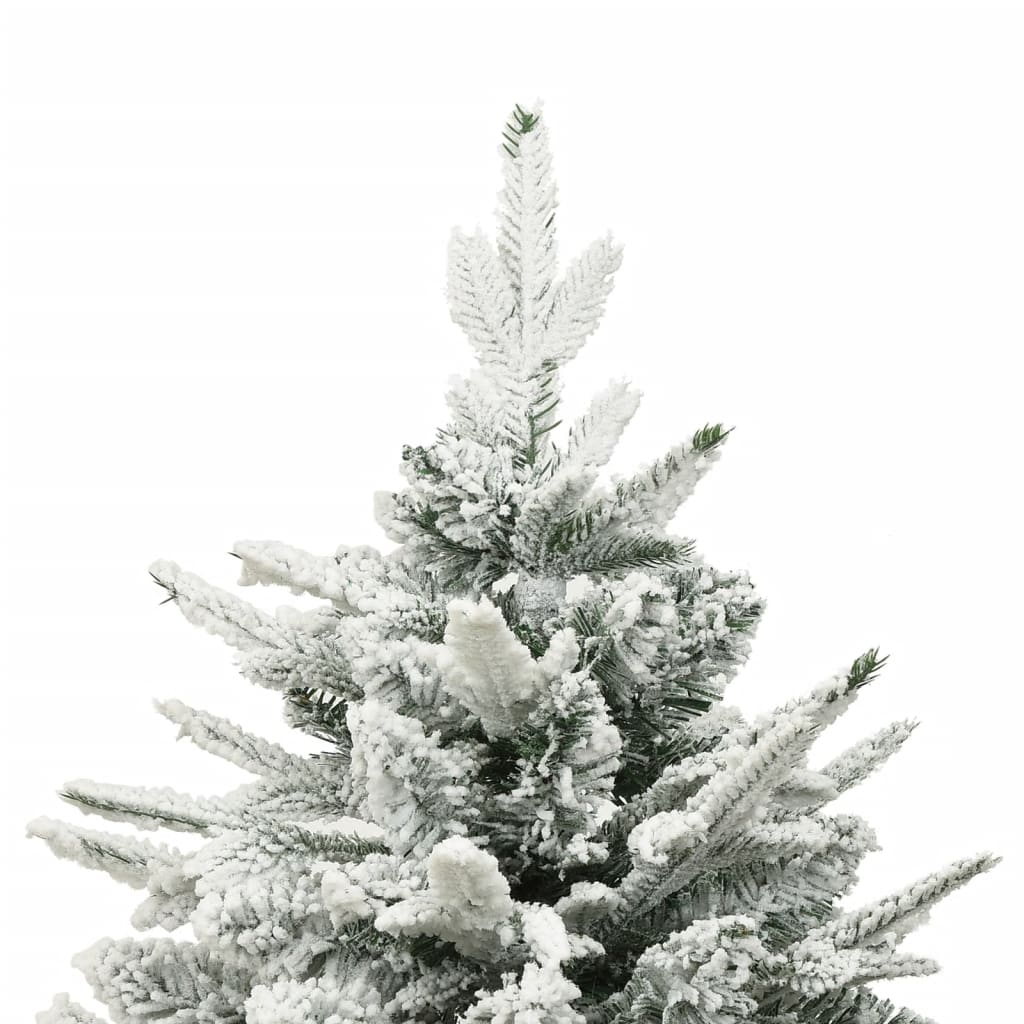 Vidaxl Kunstkerstboom con fiocchi di neve 150 cm PVC e pe verde