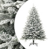 Vidaxx albero di Natale artificiale con fiocchi di neve 210 cm PVC e PE verde