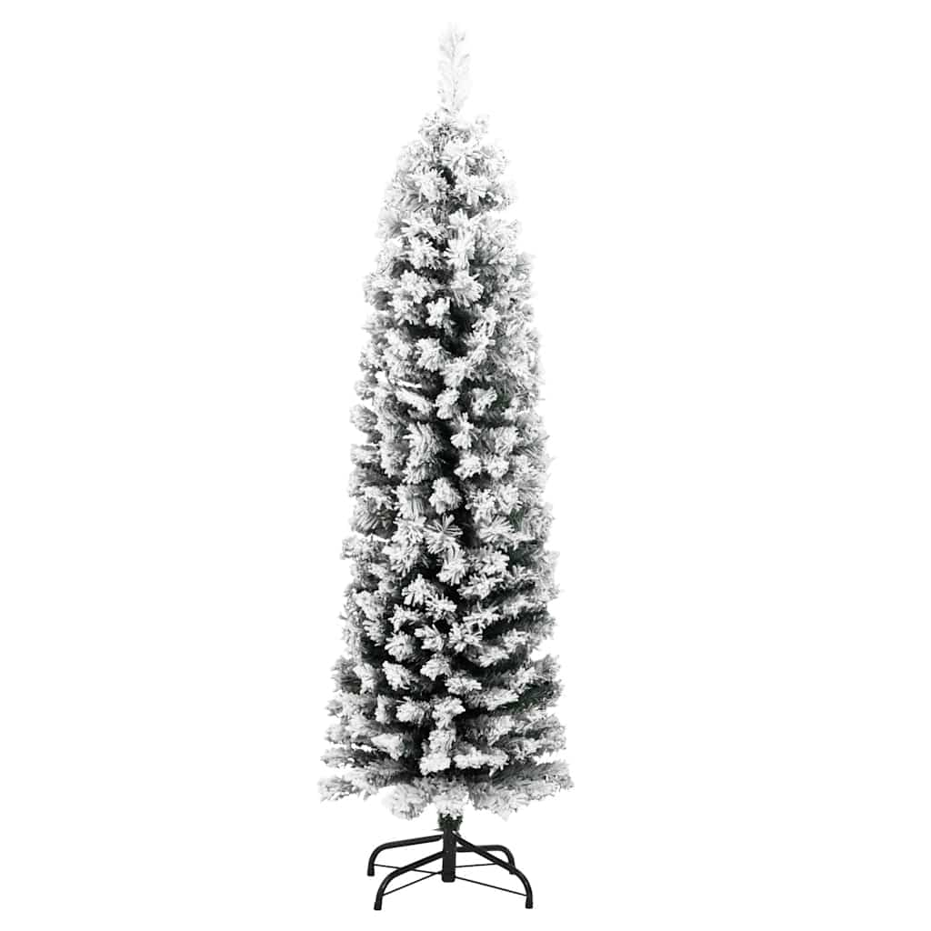 Vidaxl Kunstkerstboom con neve stretta 120 cm PVC verde