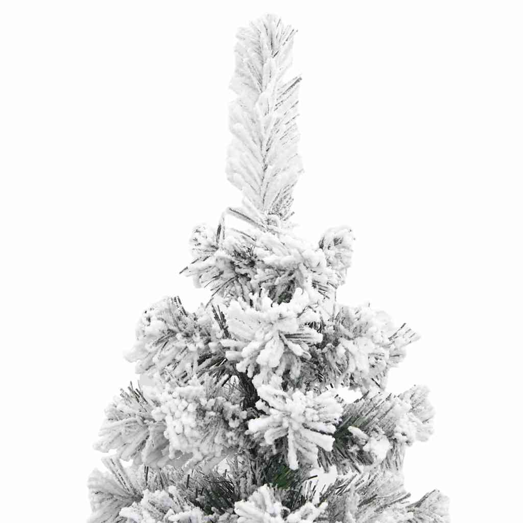 Vidaxl Kunstkerstboom con neve stretta 120 cm PVC verde