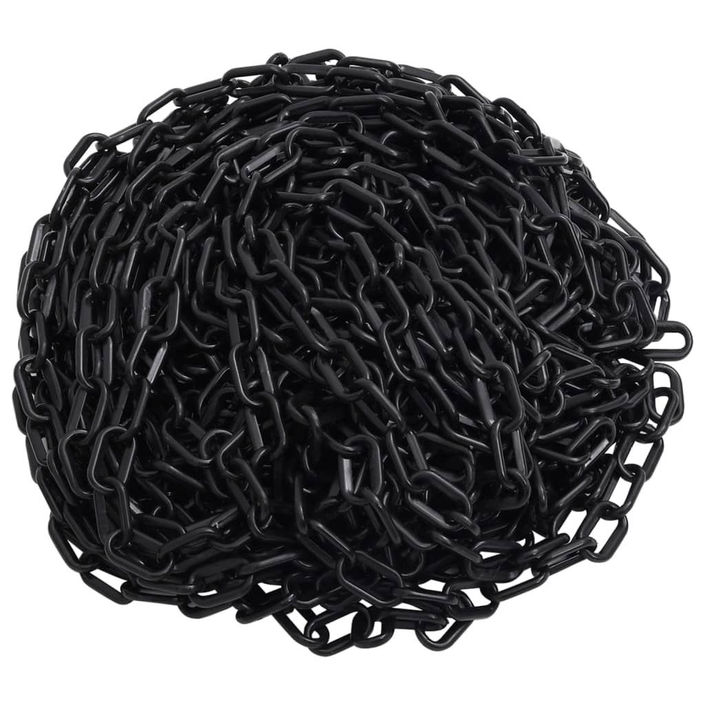 Catena di sicurezza Vidaxl Ø 6 mm 30 m di plastica nera