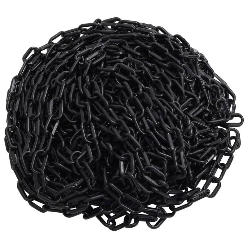 Catena di sicurezza Vidaxl Ø 6 mm 30 m di plastica nera