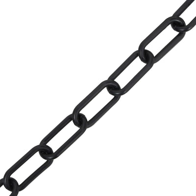 Catena di sicurezza Vidaxl Ø 6 mm 100 m di plastica nera