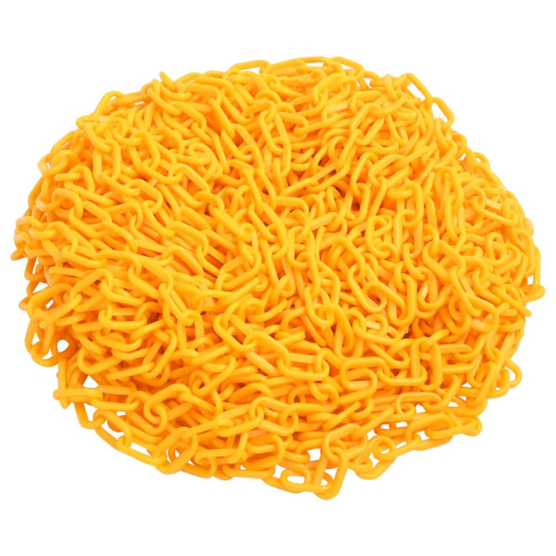 Catena di sicurezza Vidaxl Ø 6 mm 100 m di plastica giallo