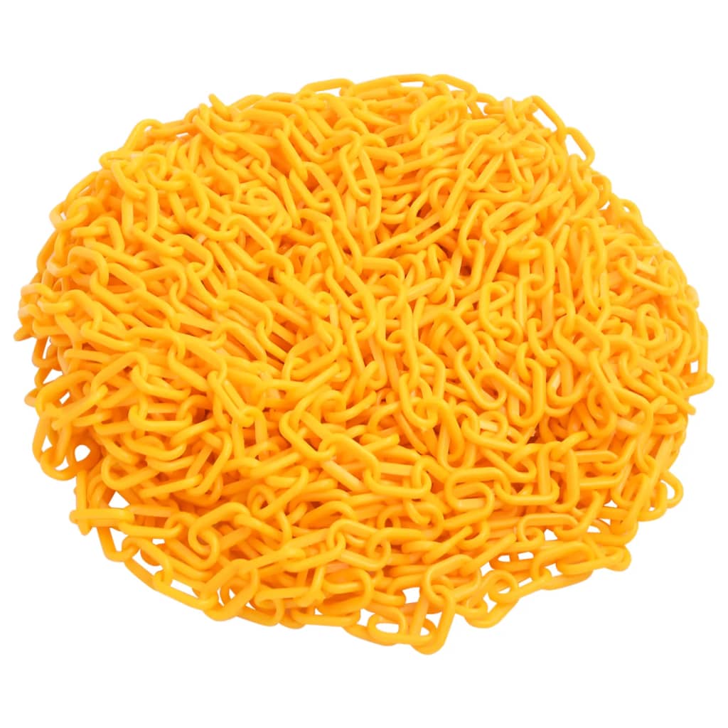 Catena di sicurezza Vidaxl Ø 8 mm 100 m di plastica giallo