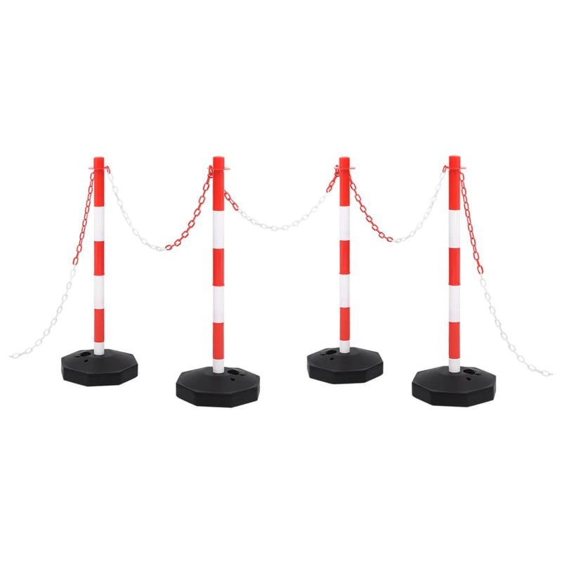 Vidaxl Chain Post Set con cadena de plástico 10 m