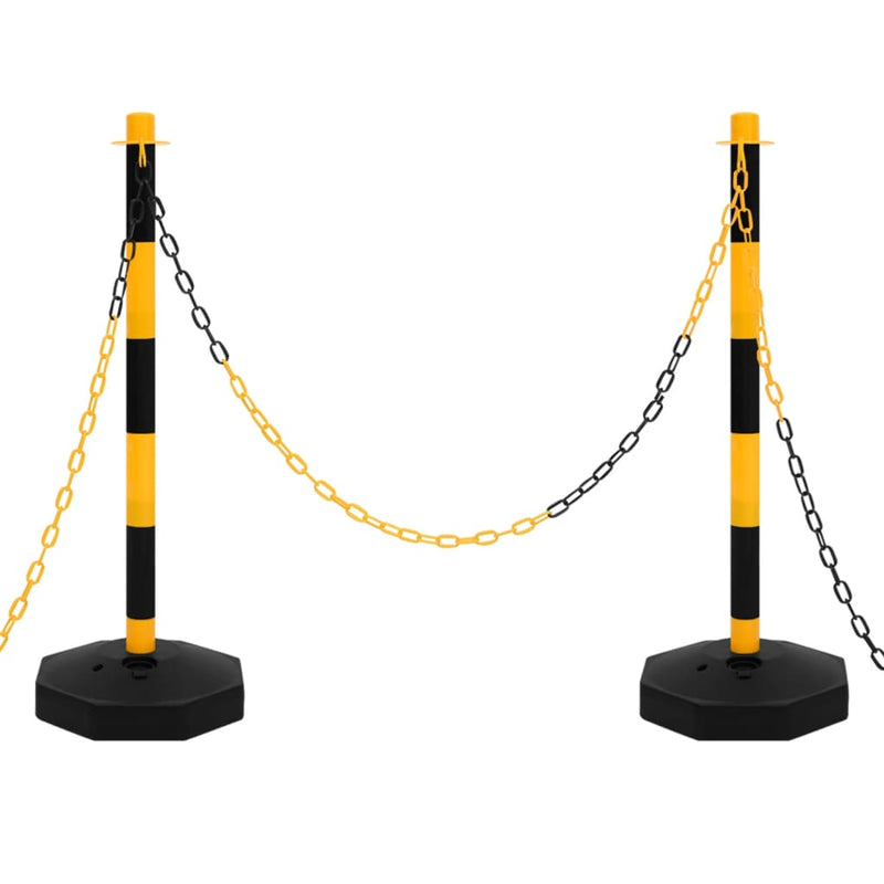 Vidaxl Chain Post set con catena di plastica 10 m