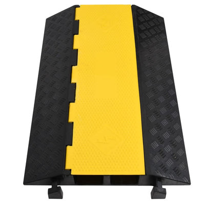 Soglia di protezione del cavo Vidaxl con 2 tunnel da 90 cm in gomma