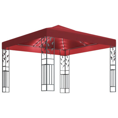 Vidaxl Arbor con ghirlanda leggera a led 3x3 m vino rosso