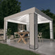 Vidaxl prieel met dubbel dak en led-lichtslinger 3x3 m wit