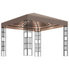 Vidaxl prieel met led-lichtslinger 3x3 m taupe