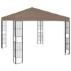 Vidaxl prieel met led-lichtslinger 3x3 m taupe