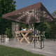 Gazebo Vidaxx con catenaria LED 3x3 m tortora