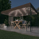 Gazebo Vidaxx con catenaria LED 4x3 m tortora