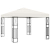 Vidaxl prieel met led-lichtslinger 3x3 m stof crèmekleurig