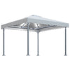 Vidaxl prieel met led-lichtslinger 300x300 cm aluminium crèmekleurig