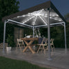 Vidaxl prieel met led-lichtslinger 300x300 cm aluminium antracietkleur