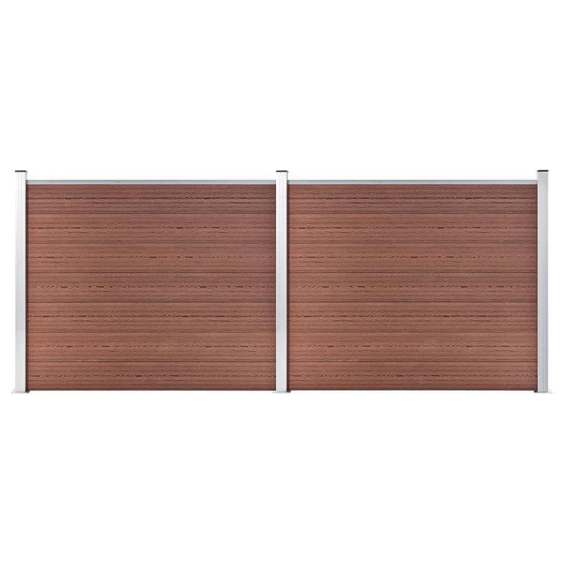 VidaXL Schuttingpanelenset 353x146 cm HKC bruin