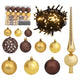 Vidaxl Ball Ball da 61 parti set con picco e 150 LED oro e bronzo