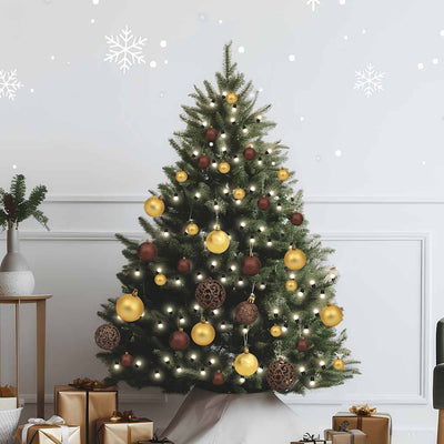 Vidaxl Bola de Navidad de 61 partes con pico y 150 LED Gold and Bronze