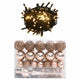 Vidaxl Ball Ball da 61 parti set con picco e 150 LED in oro rosa