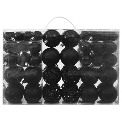 Vidaxl 100-piece Christmas ball set Black