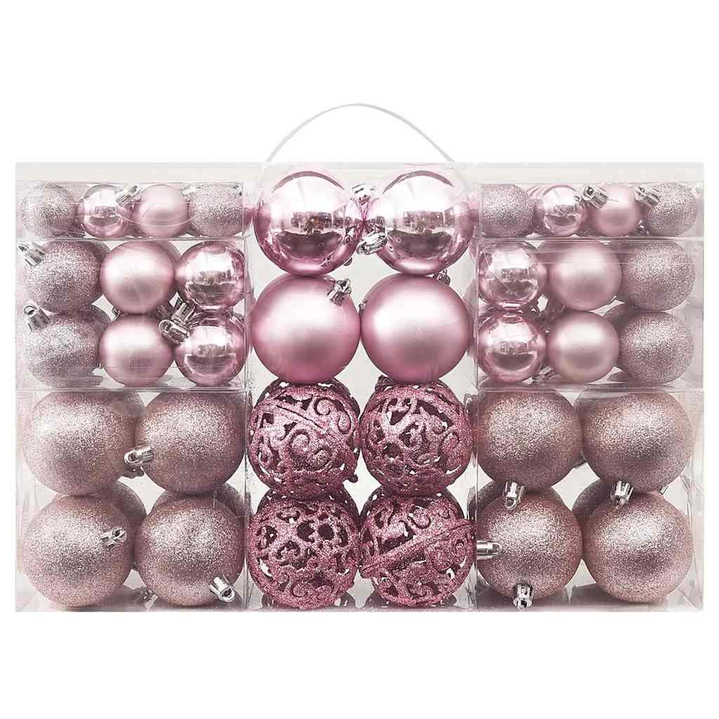 Vidaxl de 100 piezas Bola de Navidad Pink
