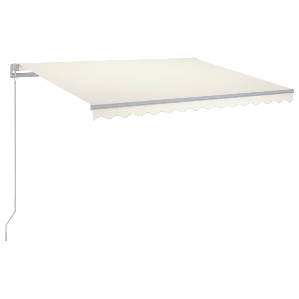 Vidaxl Luifel estendibile manualmente con crema LED 300x250 cm