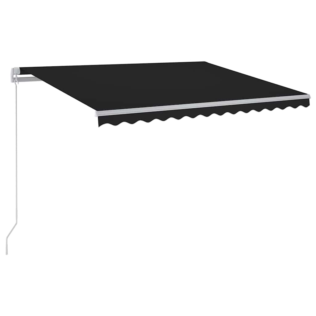 Vidaxl Luifel se puede extender manualmente con color antracita LED 300x250 cm
