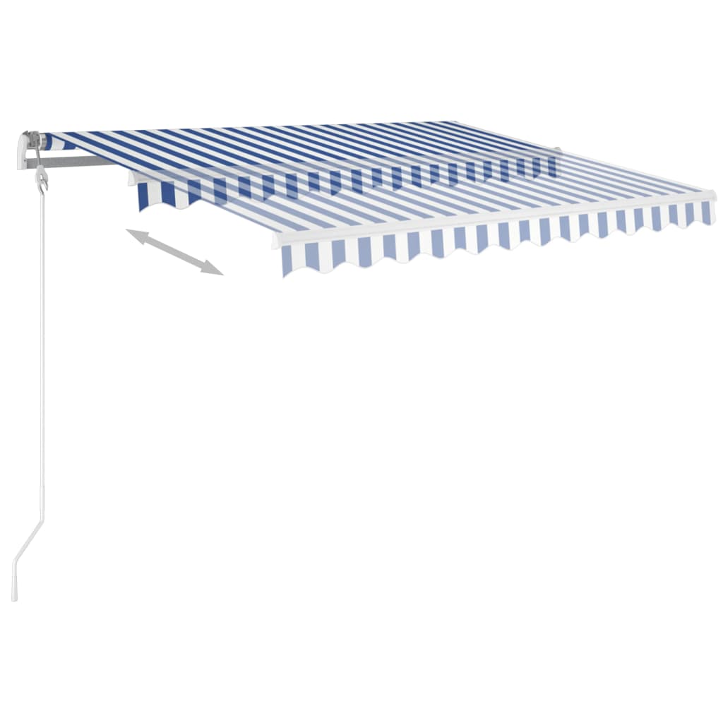 Tenda Vidaxx estensibile automaticamente 300x250 cm blu e bianca