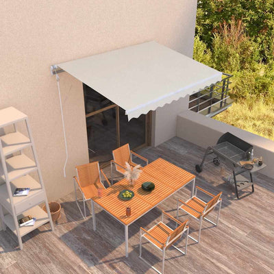 Tenda Vidaxx estensibile automaticamente 300x250 cm crema