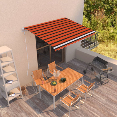 Tenda Vidaxx estensibile automaticamente 300x250 cm arancione e marrone