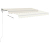 Vidaxl luifel automatisch met led en windsensor 300x250 cm crèmekleur