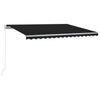 Vidaxl luifel automatisch met led en windsensor 300x250 cm antraciet