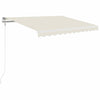 Vidaxl luifel handmatig uittrekbaar 350x250 cm crèmekleurig