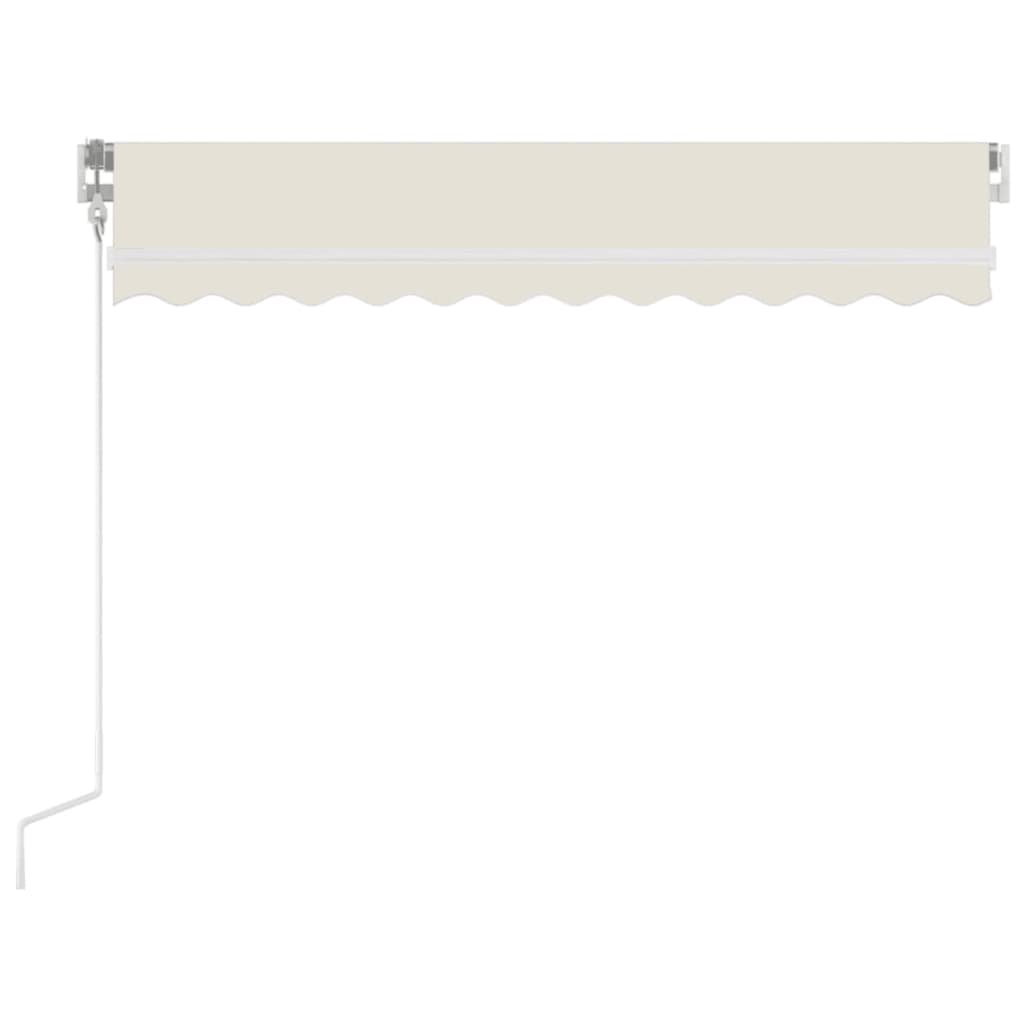 Vidaxl luifel handmatig uittrekbaar 350x250 cm crèmekleurig