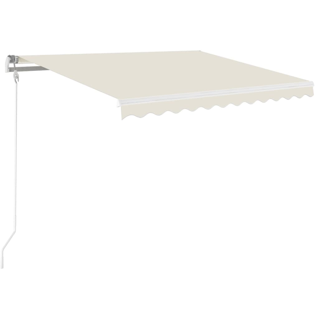 Vidaxl Luifel estendibile manualmente con crema LED 350x250 cm