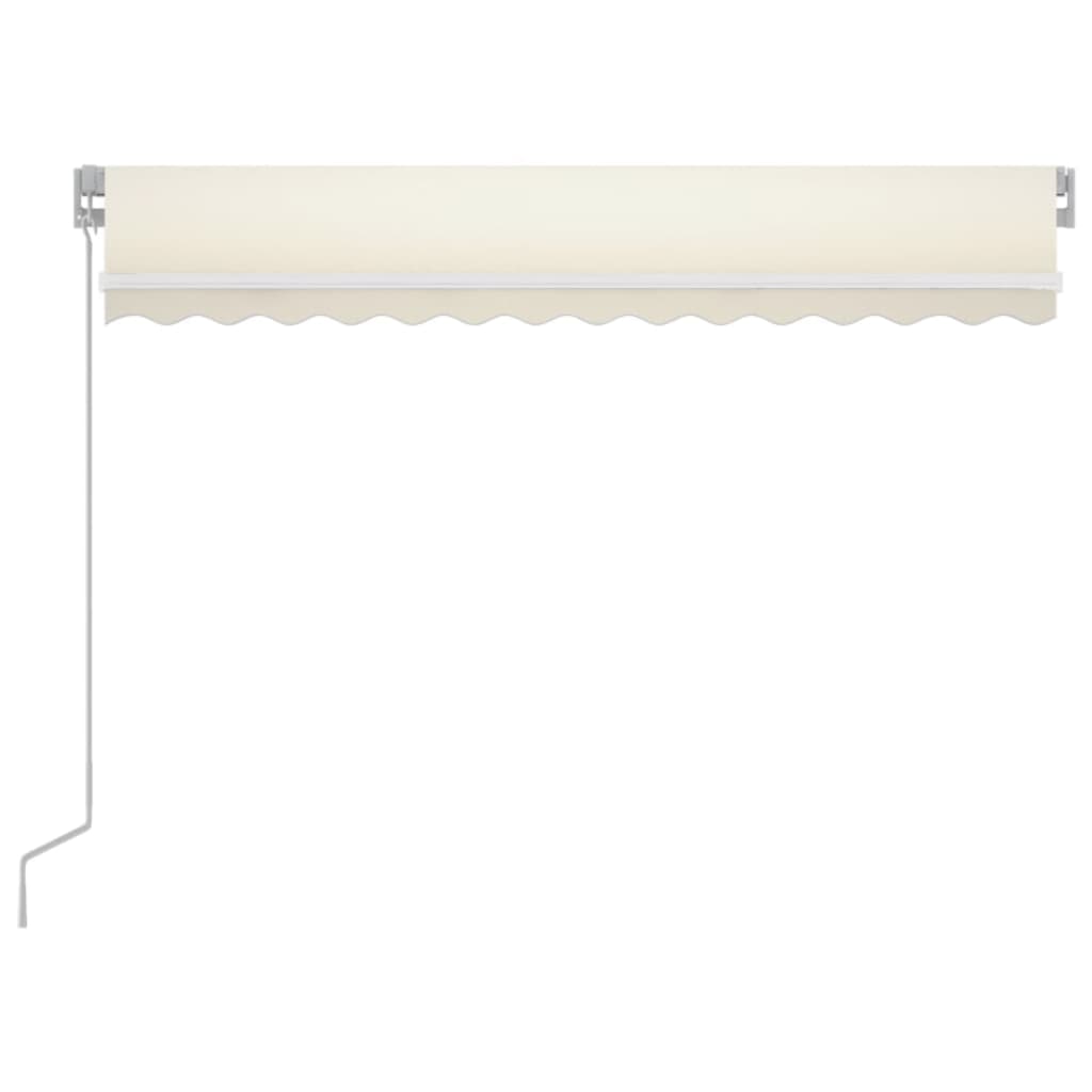 Vidaxl Luifel estendibile manualmente con crema LED 350x250 cm