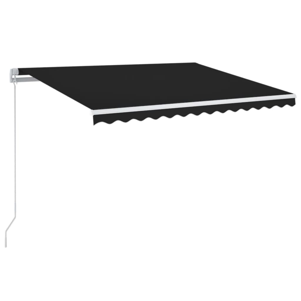 Vidaxl Luifel se puede extender manualmente con color antracita LED 350x250 cm