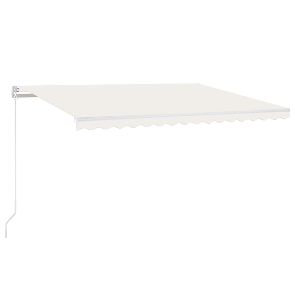 Vidaxl Luifel estendibile manualmente con crema LED 450x300 cm