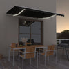 Vidaxl Luifel estendibile manualmente con il colore antracite a LED 450x300 cm