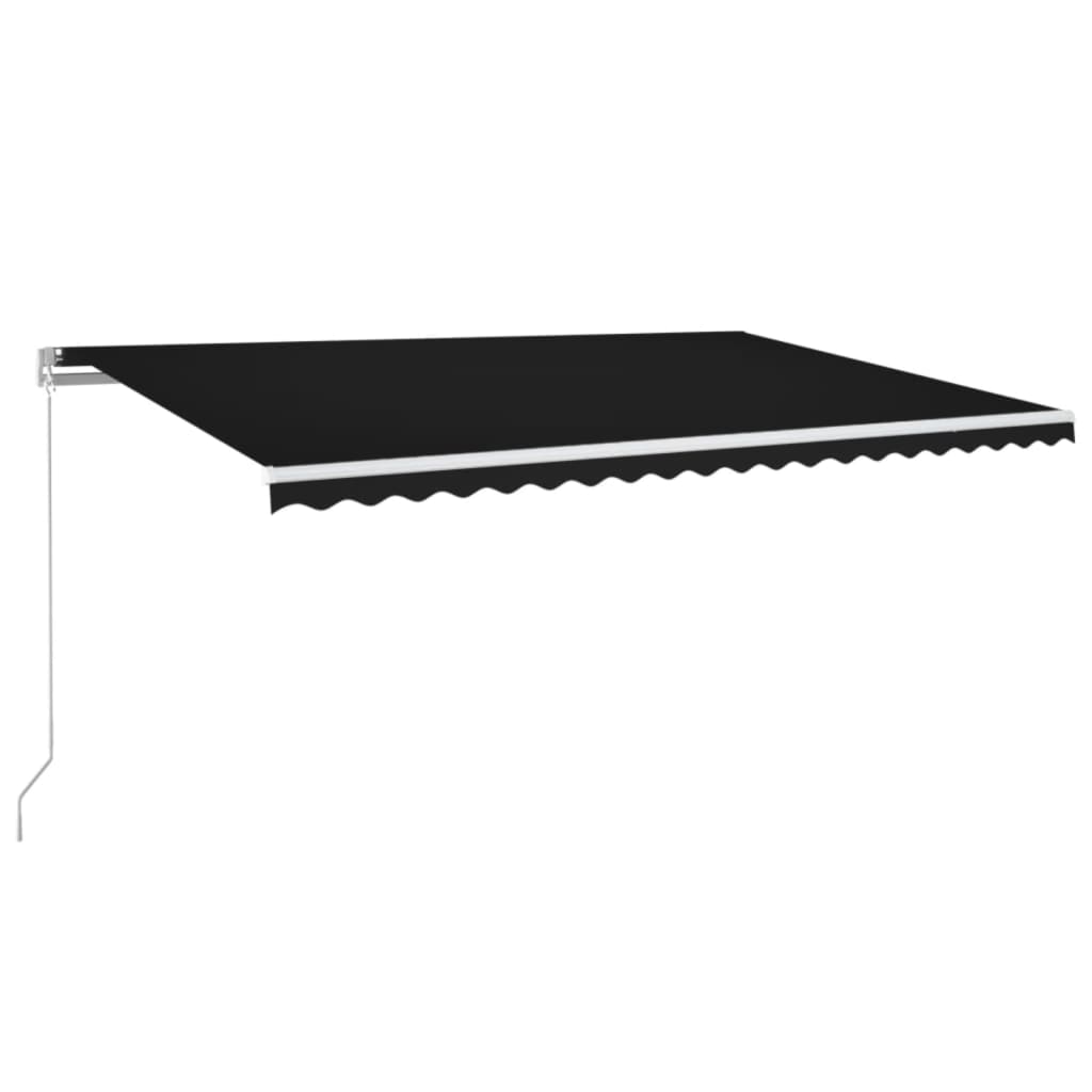 Vidaxl Luifel se puede extender manualmente con color antracita LED 500x300 cm