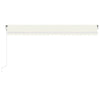 VidaXL Luifel automatisch met LED en windsensor 500x300 cm crèmekleur