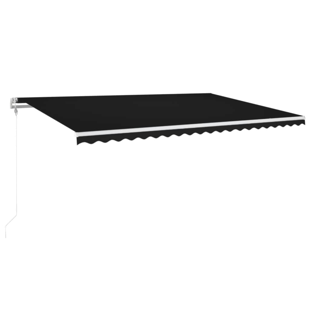 Vidaxl Luifel automatico con LED e sensore del vento 500x300 cm Antracite