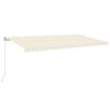 Vidaxl Luifel se puede extender manualmente con LED 600x300 CM Cream -Colored