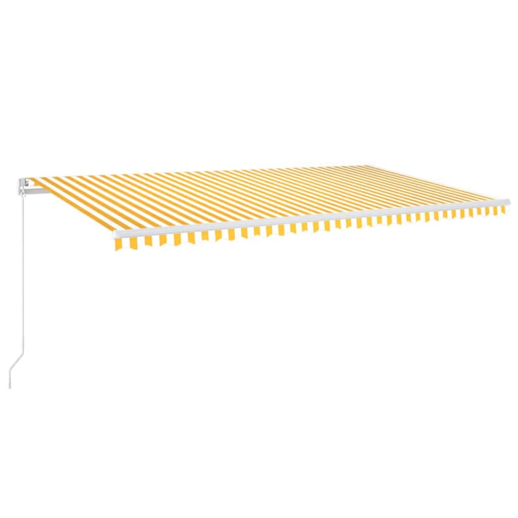 Vidaxl Luifel se puede extender manualmente con LED 600x300 cm amarillo y blanco