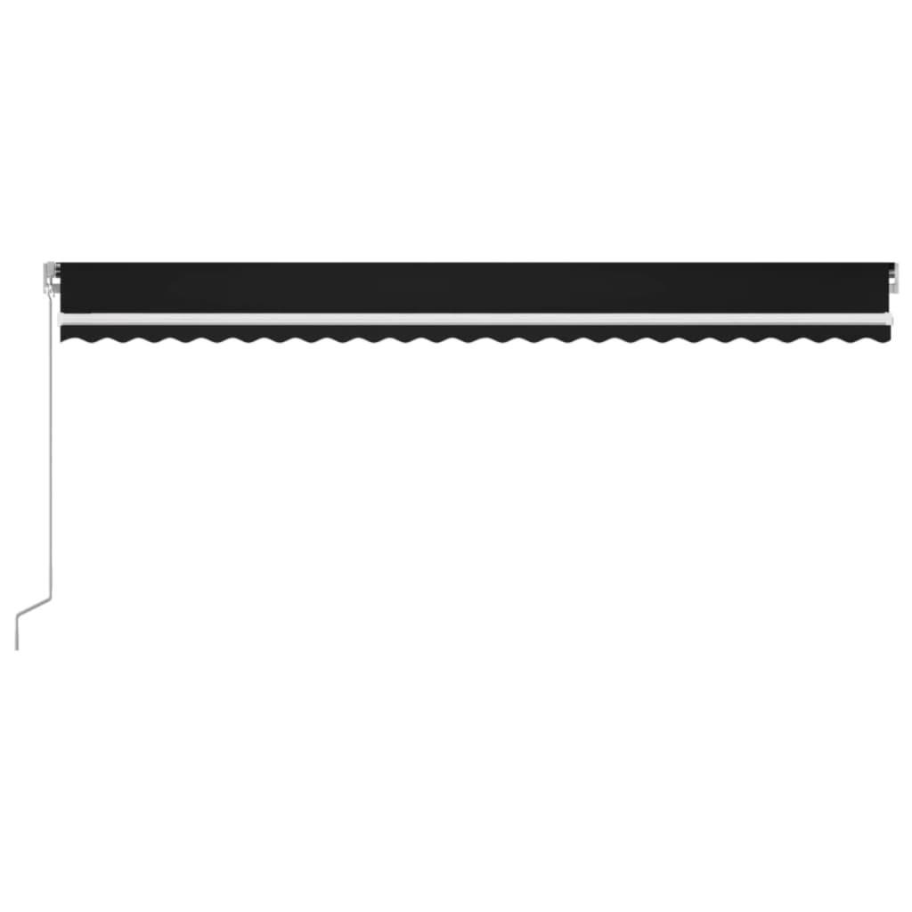 Vidaxl Luifel estendibile manualmente con il colore antracite LED 600x300 cm