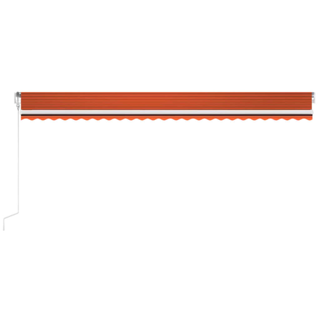 VidaXL Luifel automatisch met LED windsensor 600x300 cm oranje bruin
